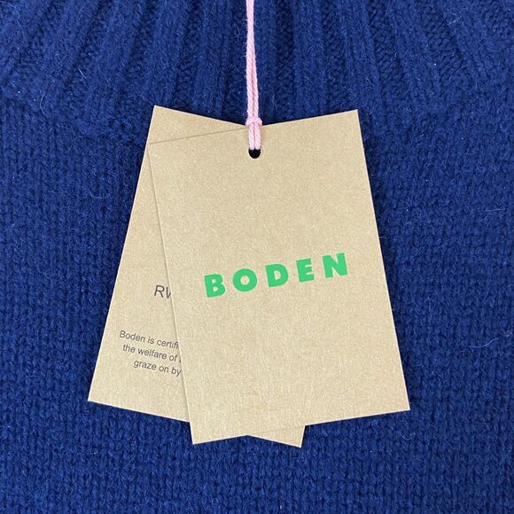 Boden Navy and Pink Long Sleeve Dress - Picture 4 of 8